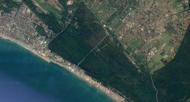 Landsat overview of the Castel Fusano landscape