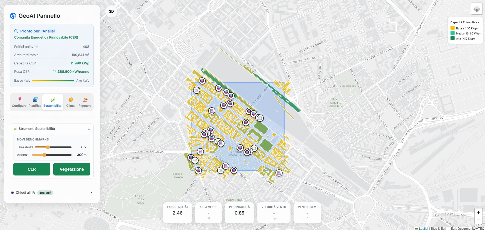 Solar potential and energy communities